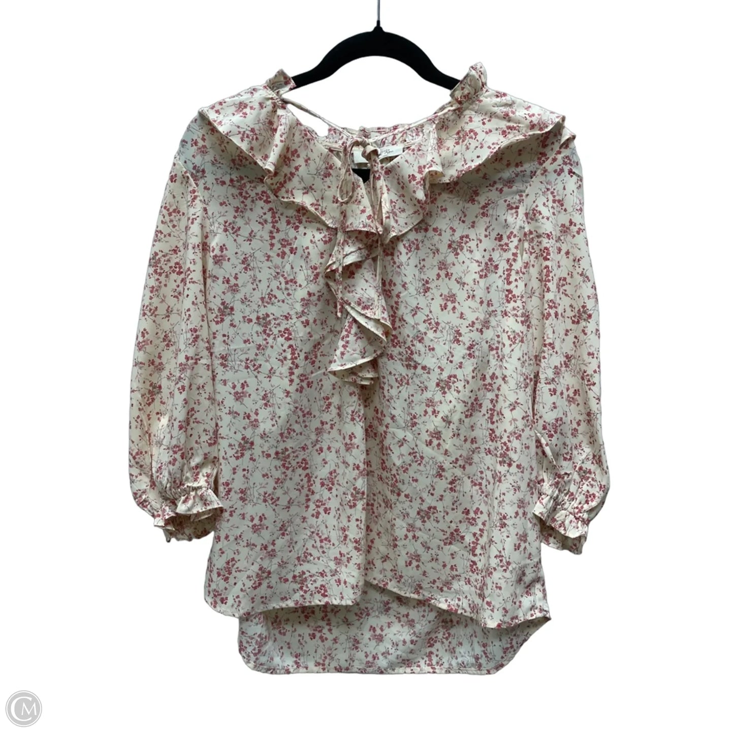 Top 3/4 Sleeve By Doe & Rae In Floral Print, Size: S