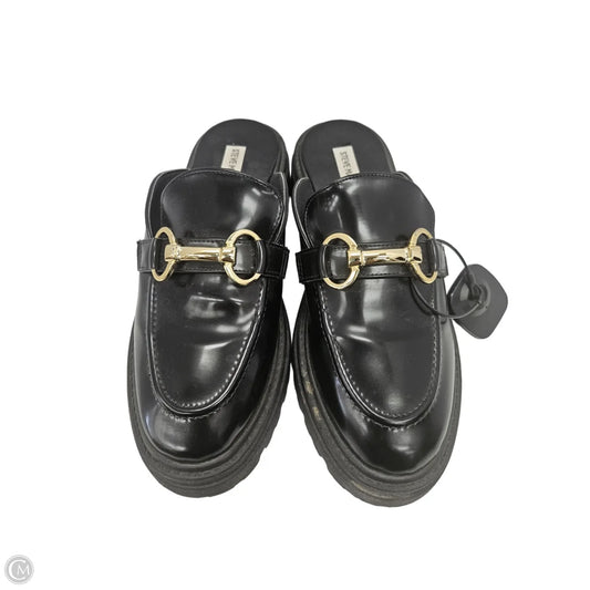 Shoes Heels Block By Steve Madden In Black & Gold, Size: 9