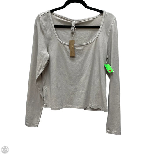 Top Long Sleeve Basic By Skims In Taupe, Size: Xl