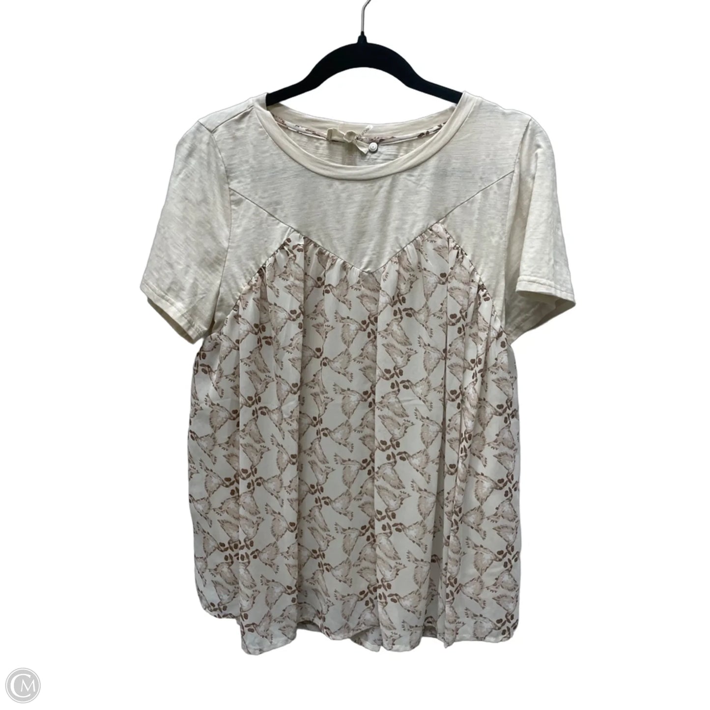 Top Short Sleeve By Entro In Geometric Pattern, Size: S