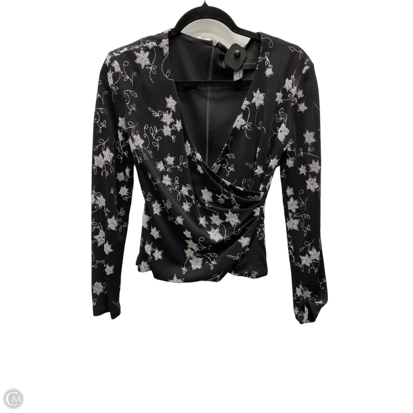 Blouse Long Sleeve By Js Collections In Floral Print, Size: S