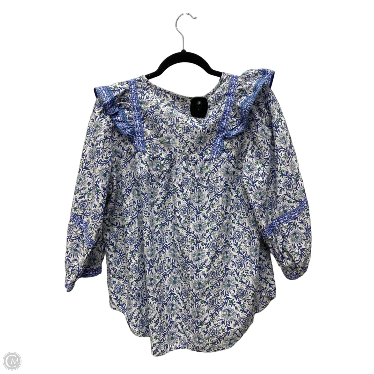 Top Long Sleeve By Loft In Floral Print, Size: M