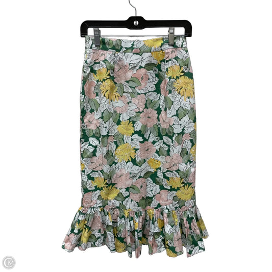 Skirt Midi By Clothes Mentor In Floral Print, Size: 2