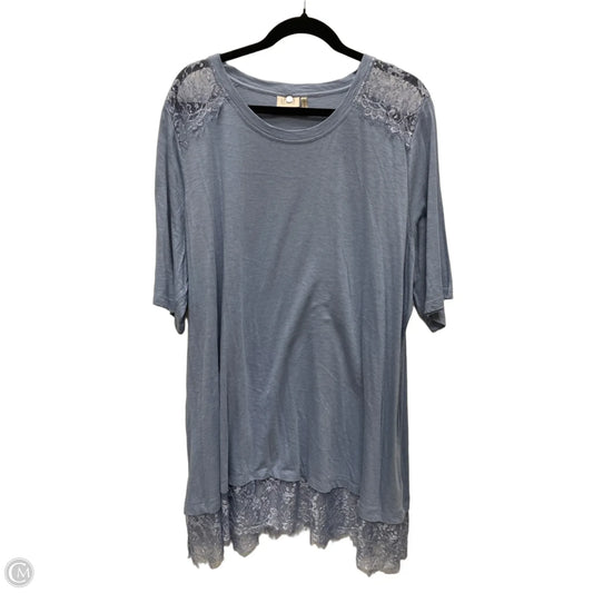 Top Short Sleeve By Logo In Blue, Size: 3x