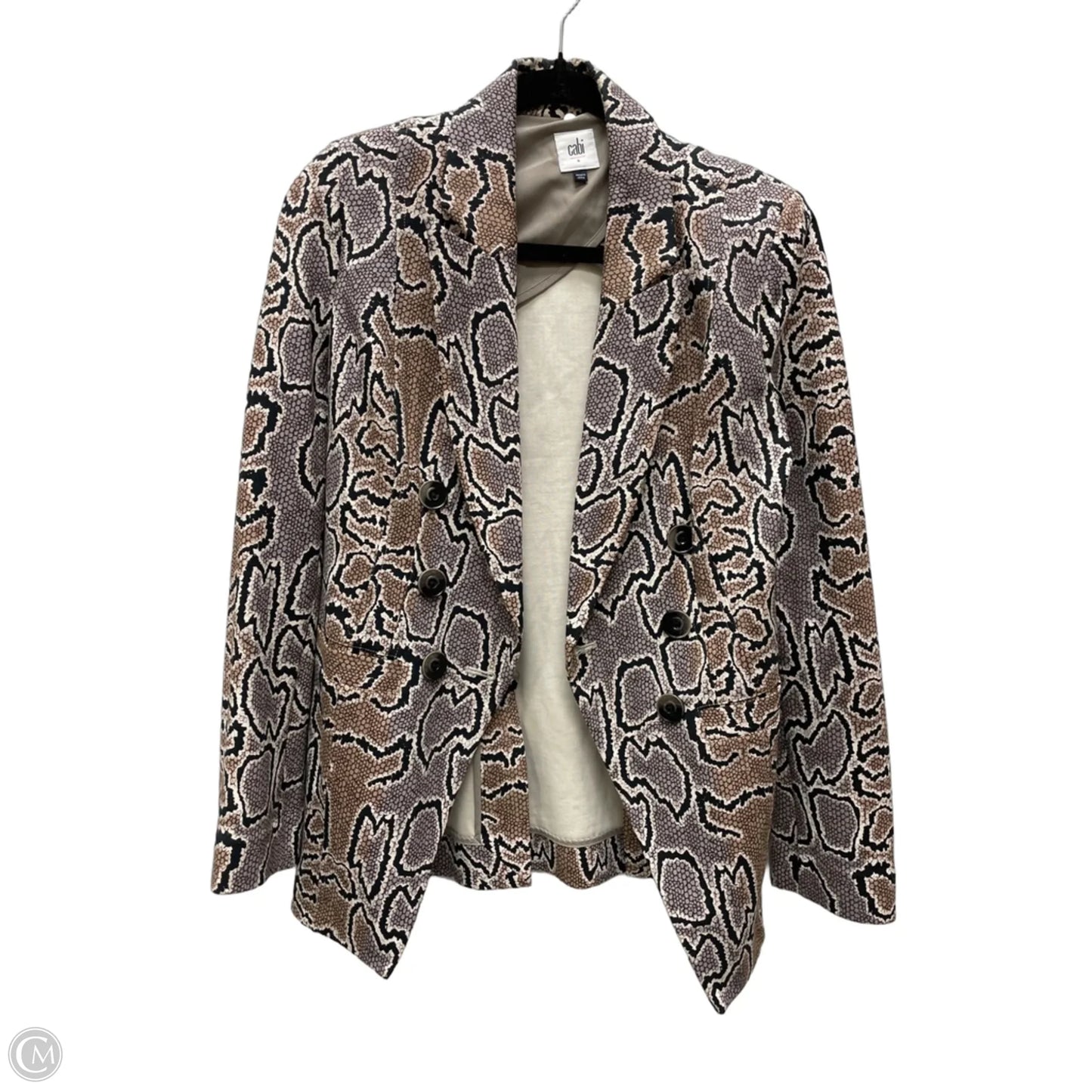 Blazer By Cabi In Snakeskin Print, Size: S