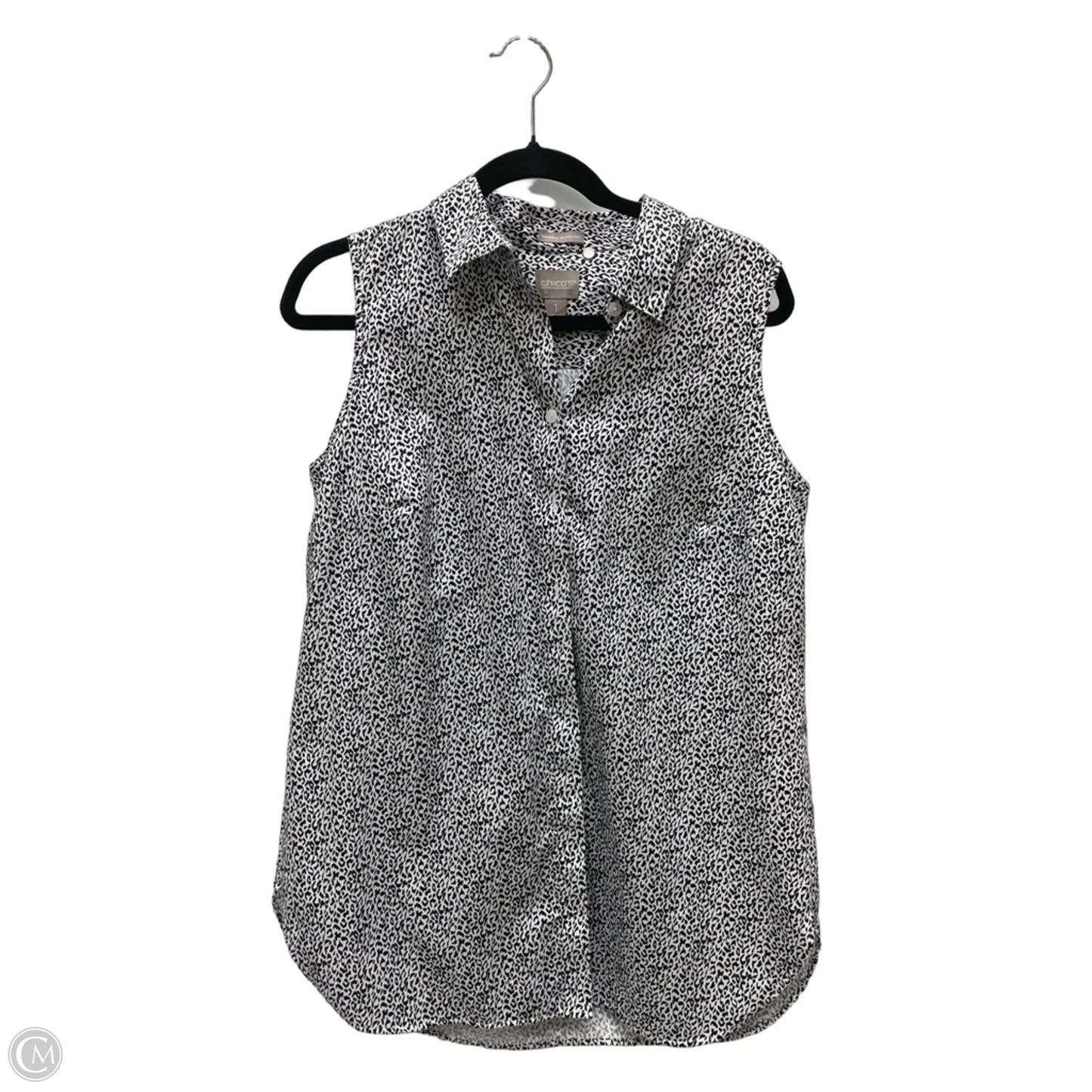 Top Sleeveless By Chicos In Animal Print, Size: M