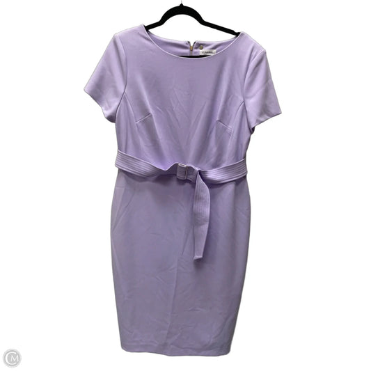 Dress Party Midi By Calvin Klein In Purple, Size: L