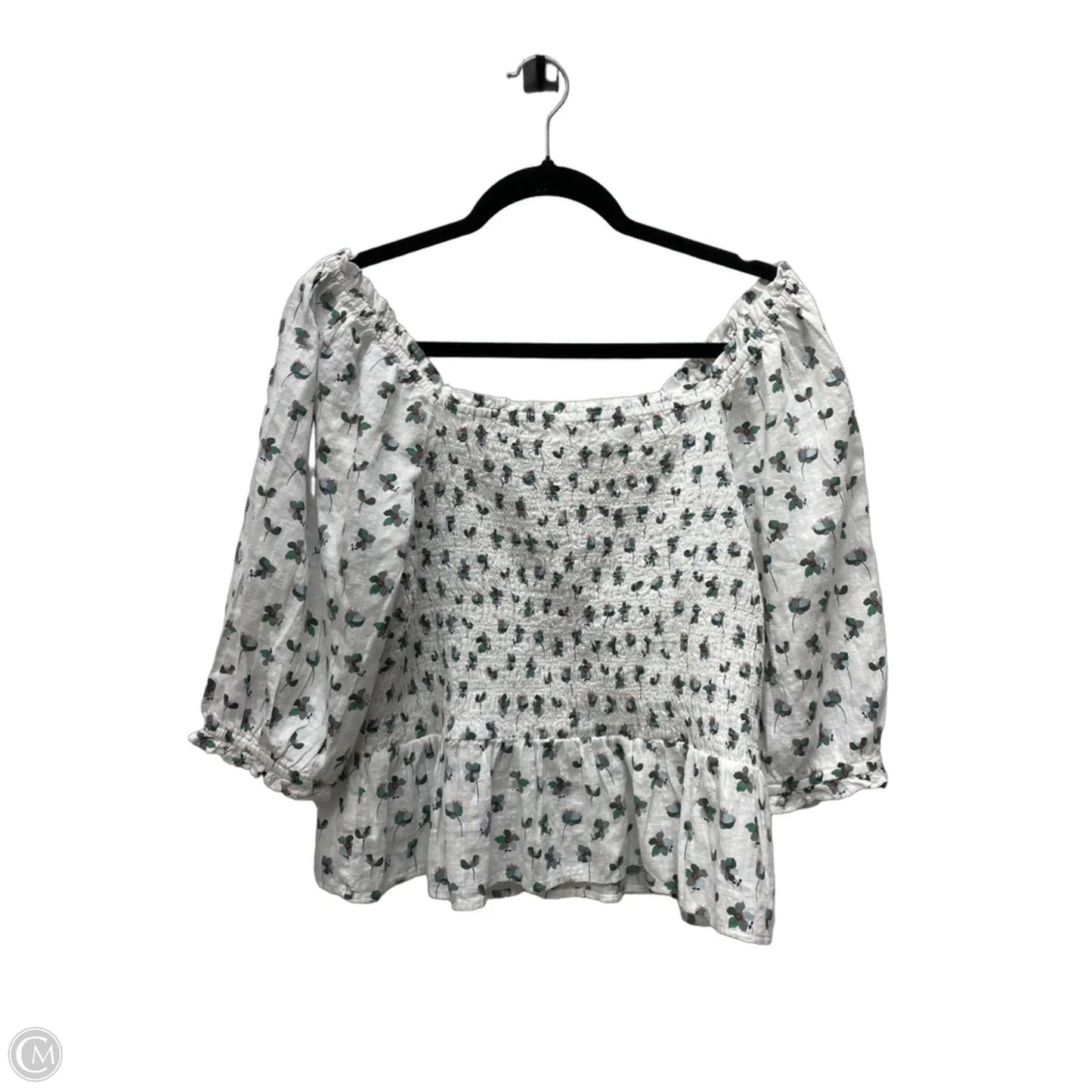 Top Short Sleeve By Loft In Floral Print, Size: L
