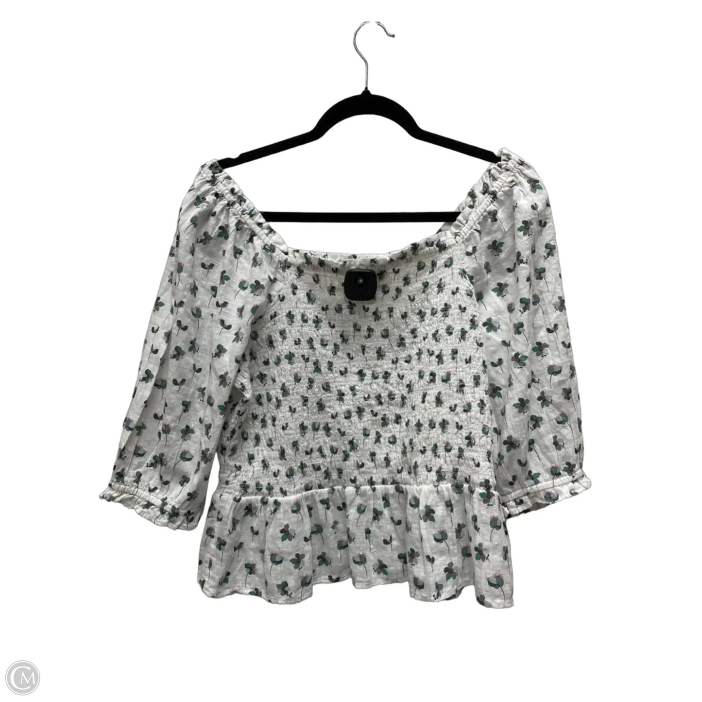 Top Short Sleeve By Loft In Floral Print, Size: L