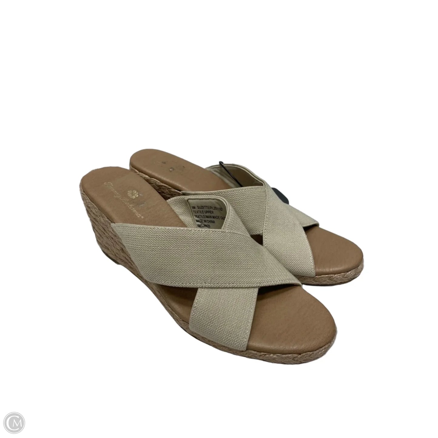 Sandals Heels Wedge By Tommy Bahama In Beige, Size: 9