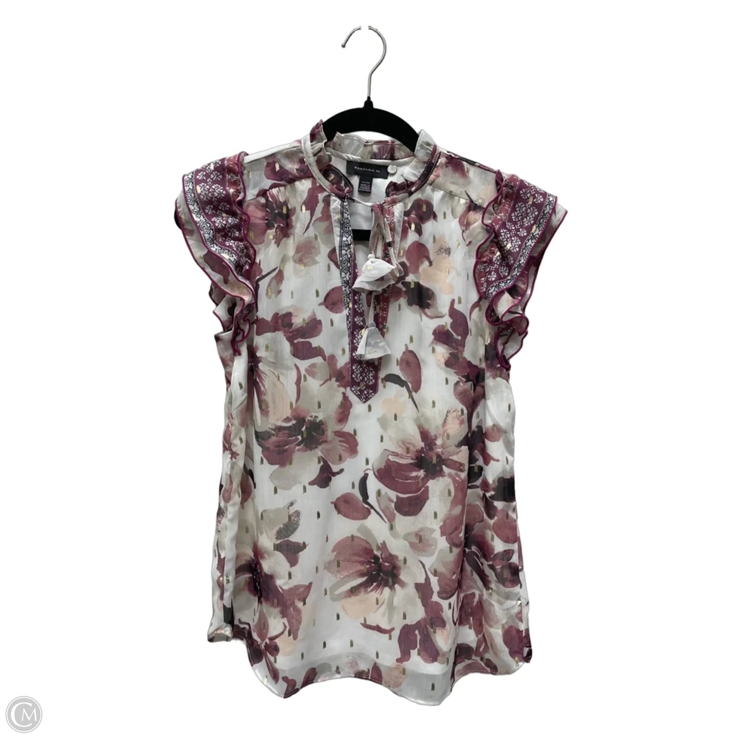 Top Short Sleeve By Tamara H In Floral Print, Size: Xs