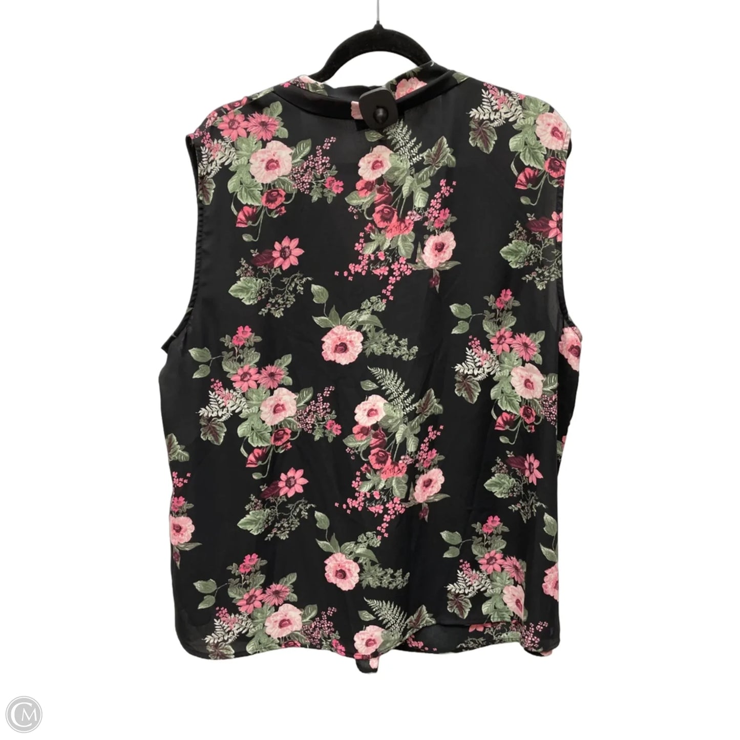 Top Sleeveless By Nine West Apparel In Floral Print, Size: 3x