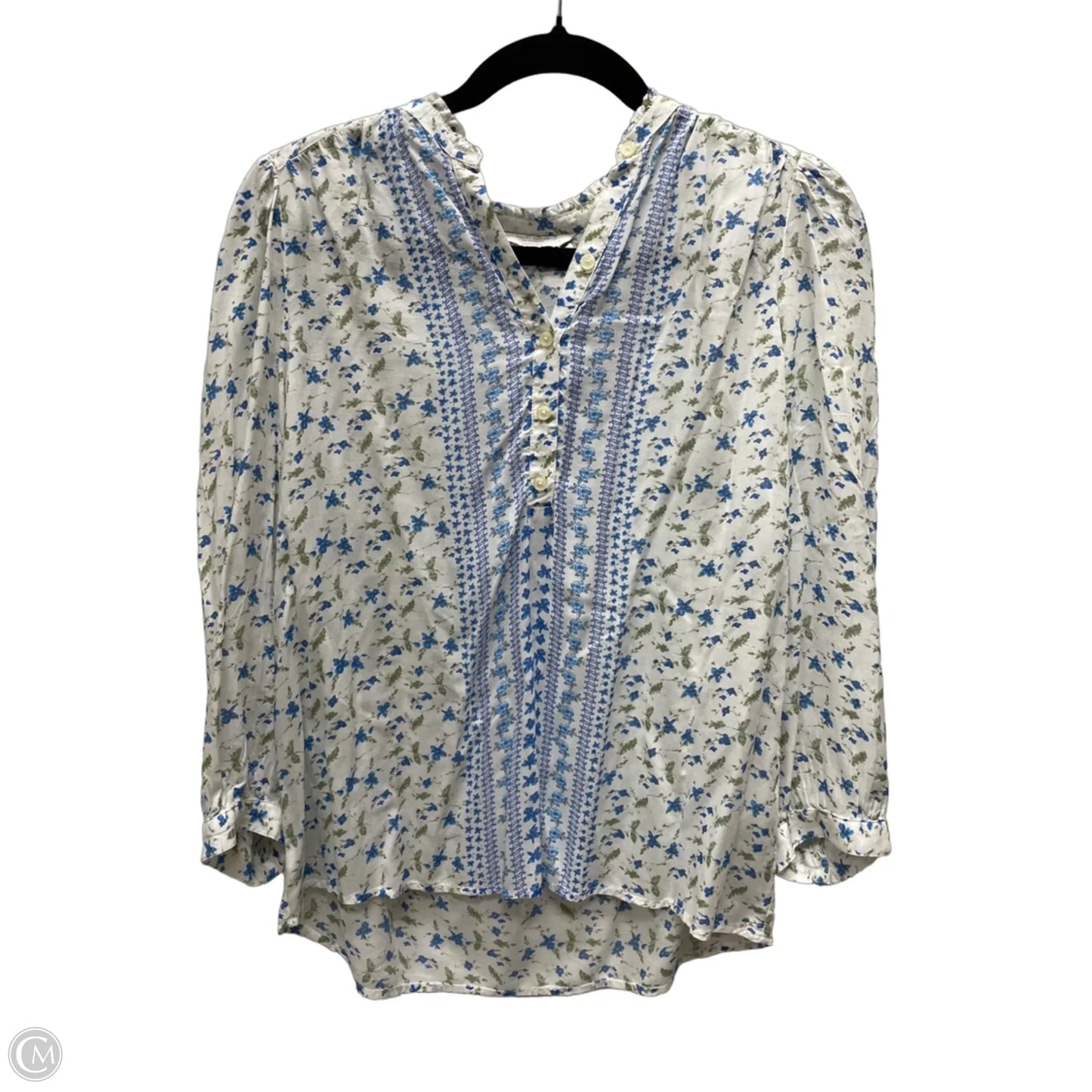 Top Short Sleeve By Clothes Mentor In Floral Print, Size: M