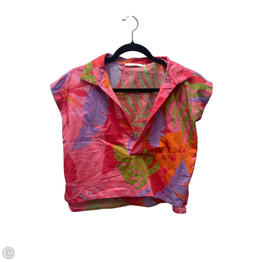 Top Short Sleeve By Karlie In Tropical Print, Size: S