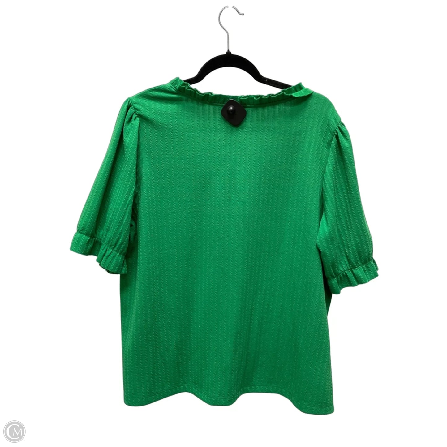 Top Short Sleeve By Cato In Green, Size: 1x