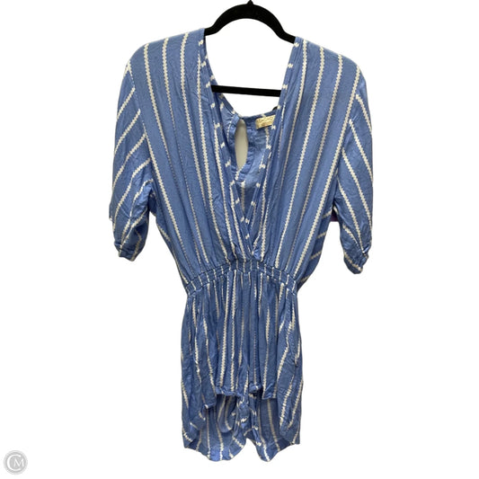 Romper By Clothes Mentor In Chevron Pattern, Size: L