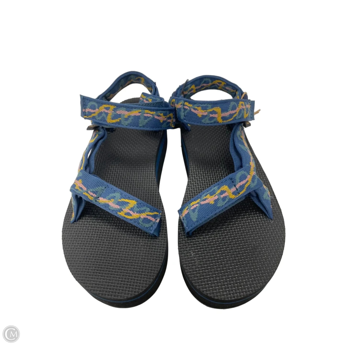 Sandals Heels Platform By Teva In Geometric Pattern, Size: 7