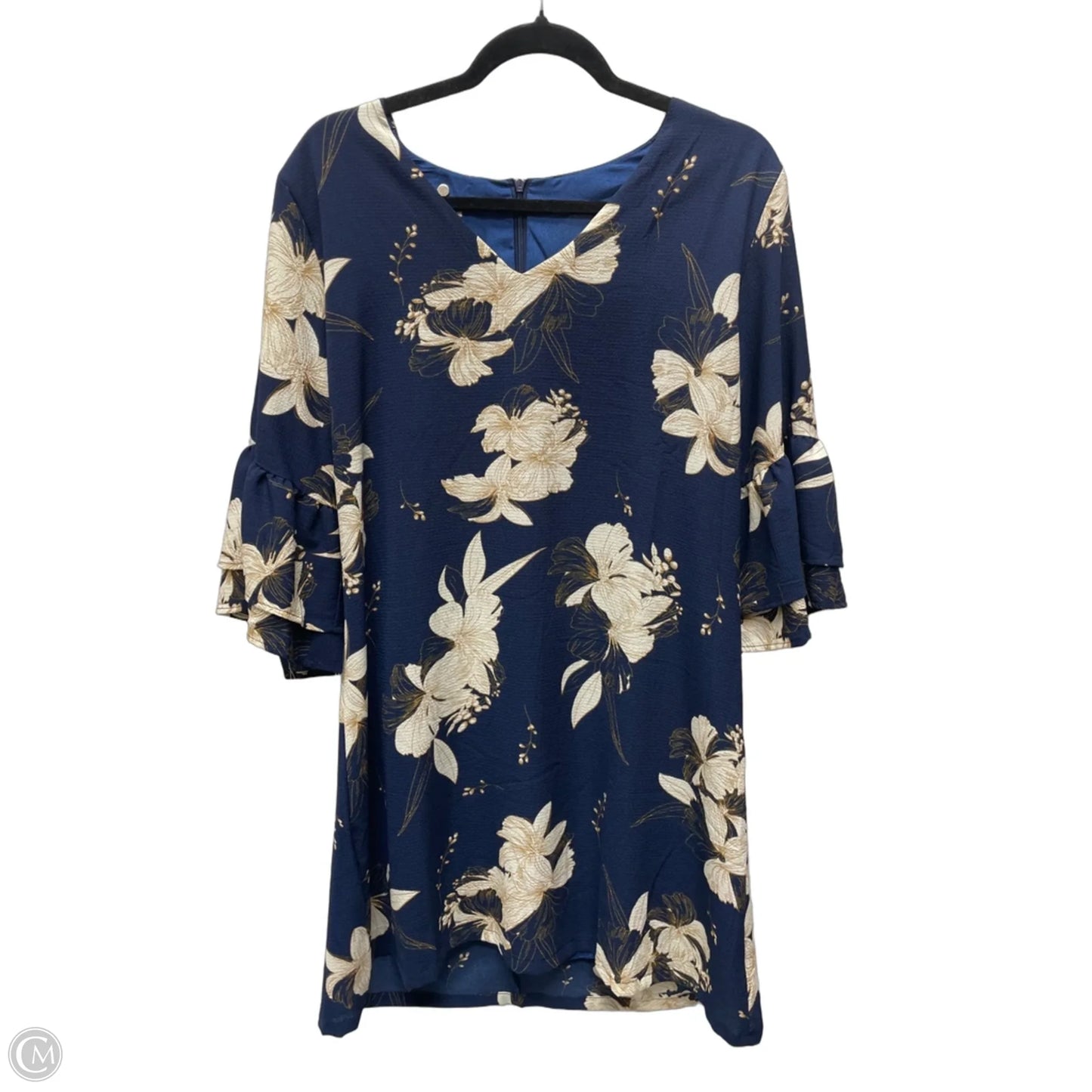 Dress Party Short By Clothes Mentor In Floral Print, Size: Xl