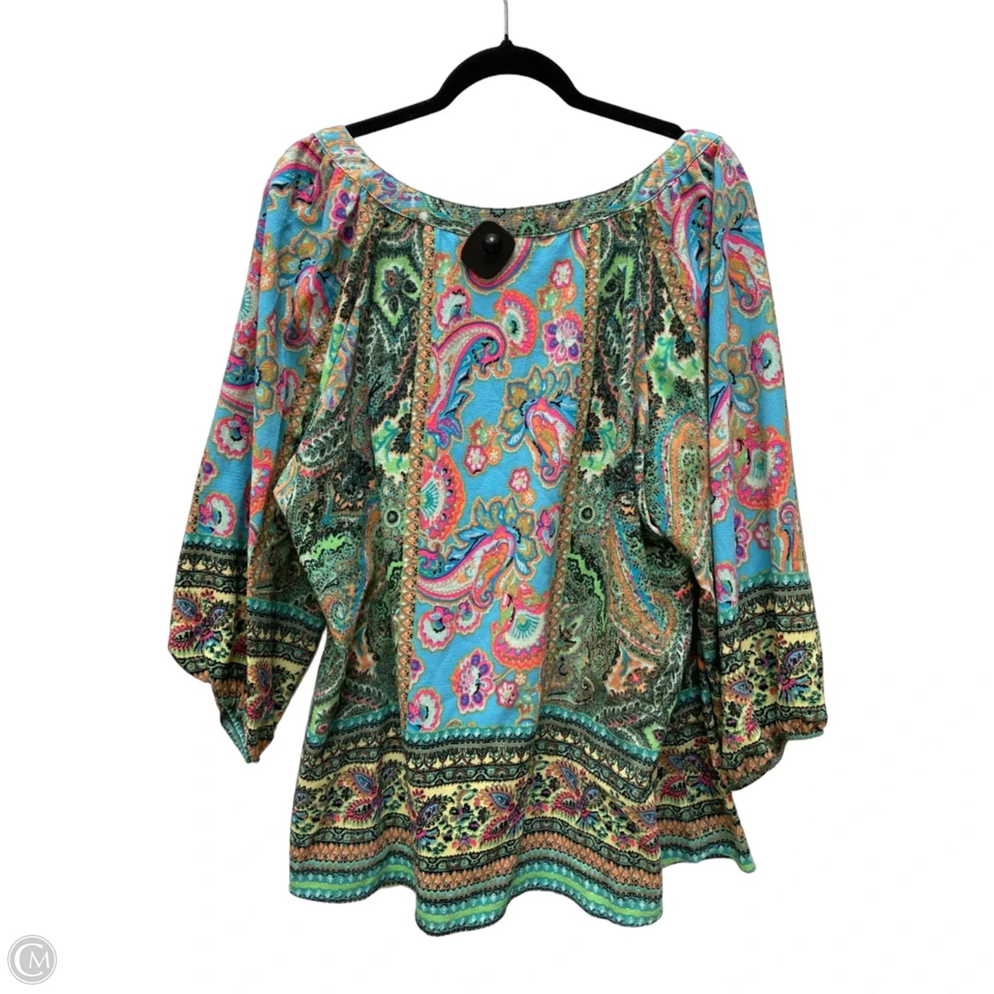 Top Long Sleeve By New Directions In Geometric Pattern, Size: 3x