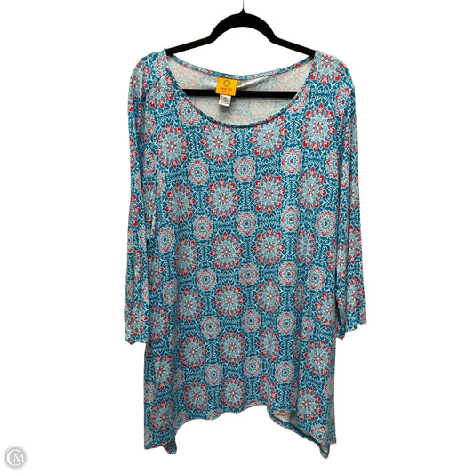 Top 3/4 Sleeve By Ruby Rd In Floral Print, Size: 2x