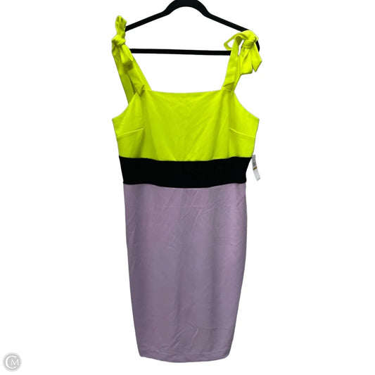 Dress Party Midi By Rachel Roy In Black & Purple, Size: Xl