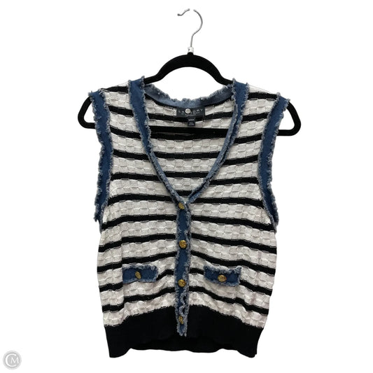 Vest Sweater By Laundry In Striped Pattern, Size: Sp