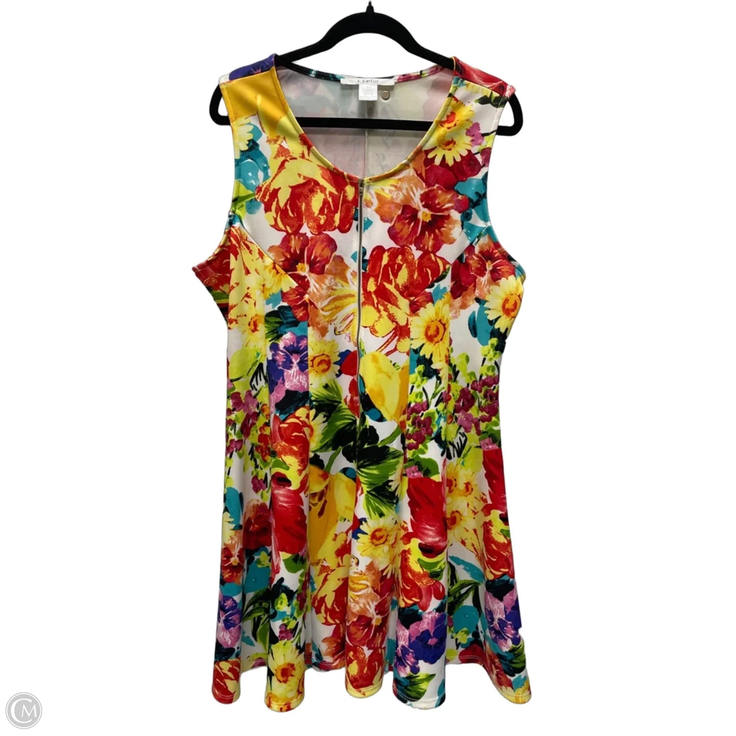 Dress Party Short By Clothes Mentor In Floral Print, Size: Xl