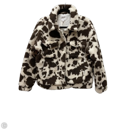 Coat Faux Fur & Sherpa By Le Lis In Animal Print, Size: M