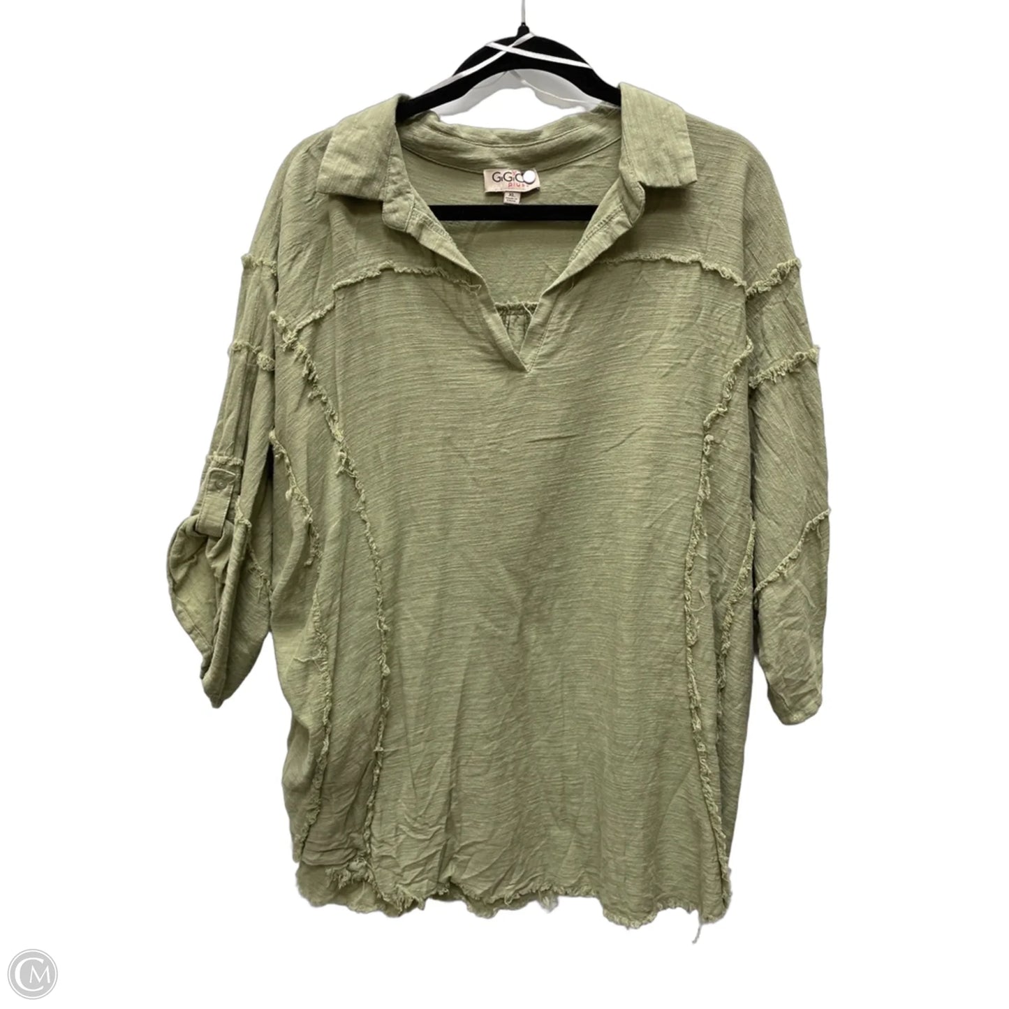 Top Short Sleeve By Gigio In Green, Size: Xl