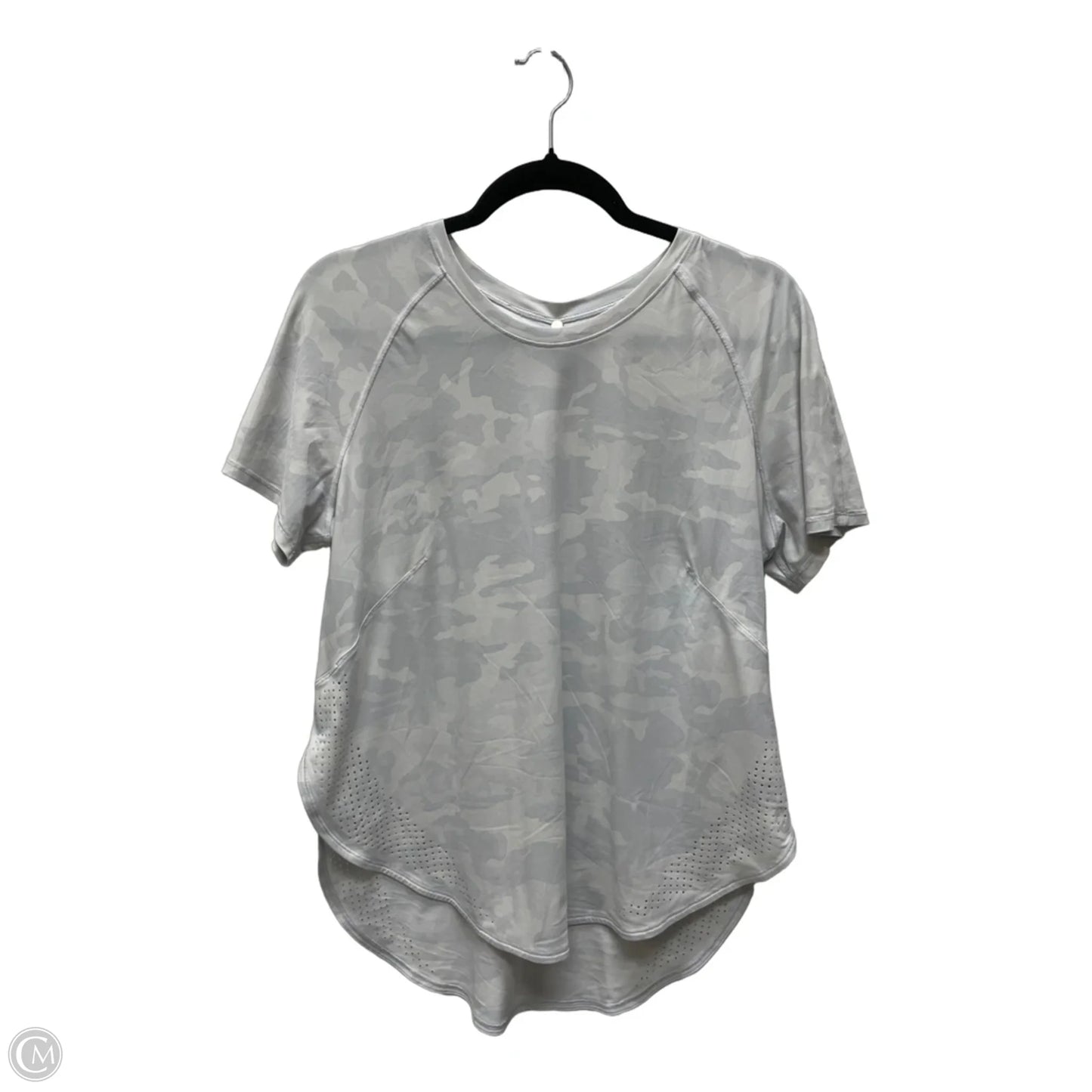 Athletic Top Short Sleeve By Lululemon In Camouflage Print, Size: L