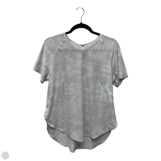 Athletic Top Short Sleeve By Lululemon In Camouflage Print, Size: L