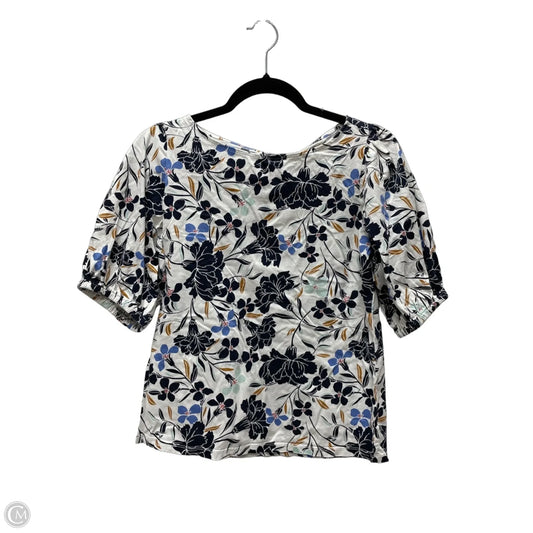 Top Short Sleeve By Ann Taylor In Floral Print, Size: S