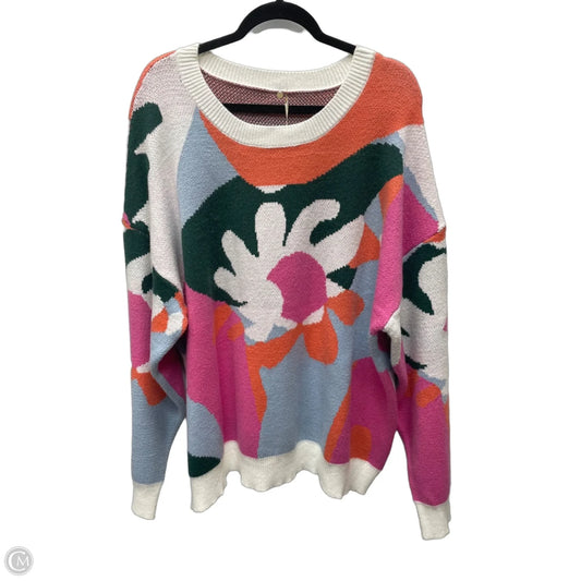 Sweater By Cme In Floral Print, Size: 3x