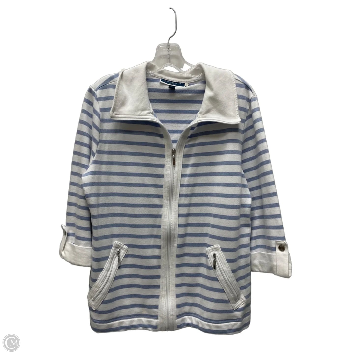 Shorts Set By Karen Scott In Striped Pattern, Size: L