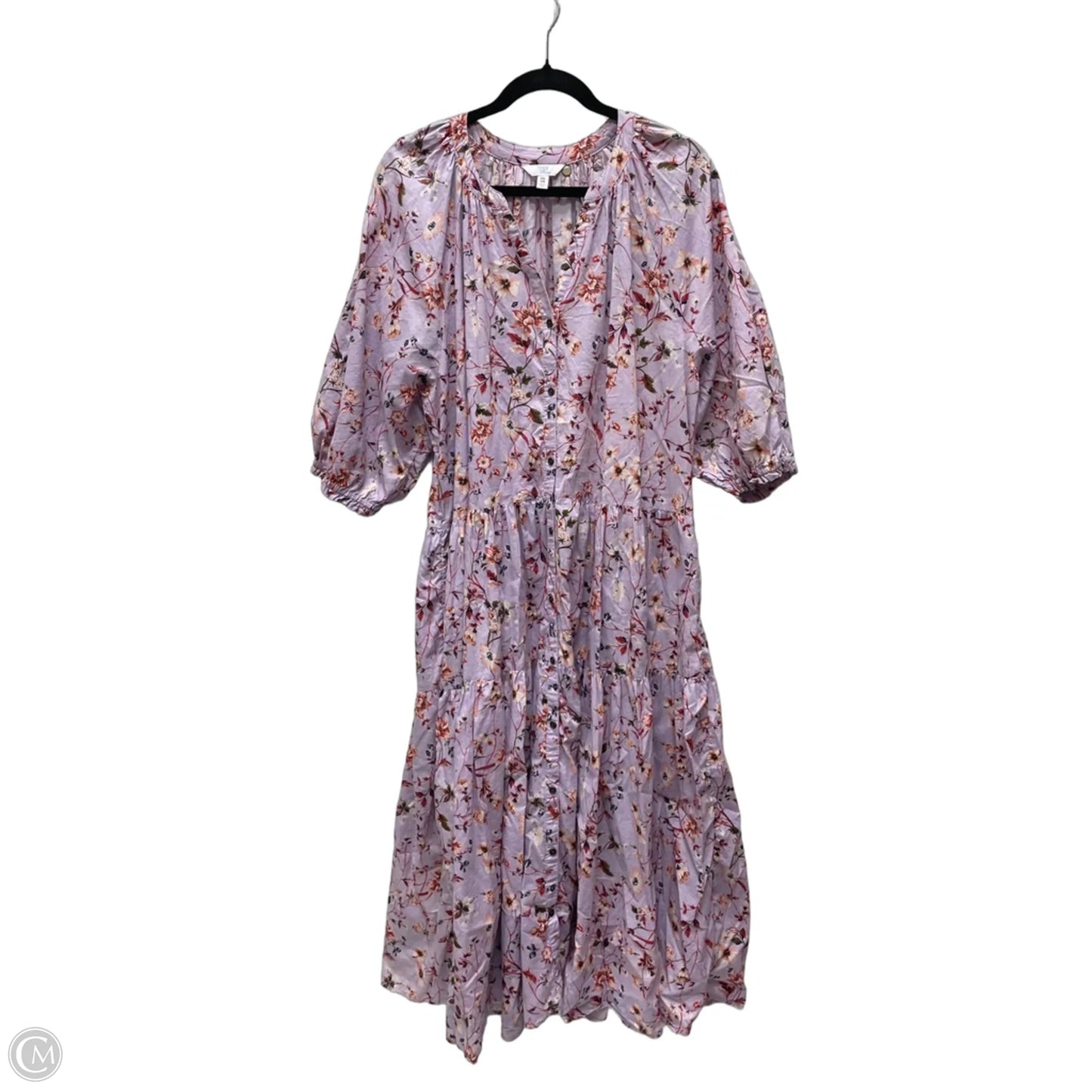 Dress Casual Short By Time And Tru In Floral Print, Size: 2x