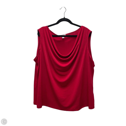 Top Sleeveless By Dressbarn In Red, Size: 3x