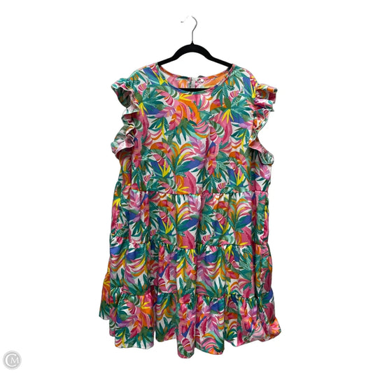 Dress Casual Short By Shein In Tropical Print, Size: 4x