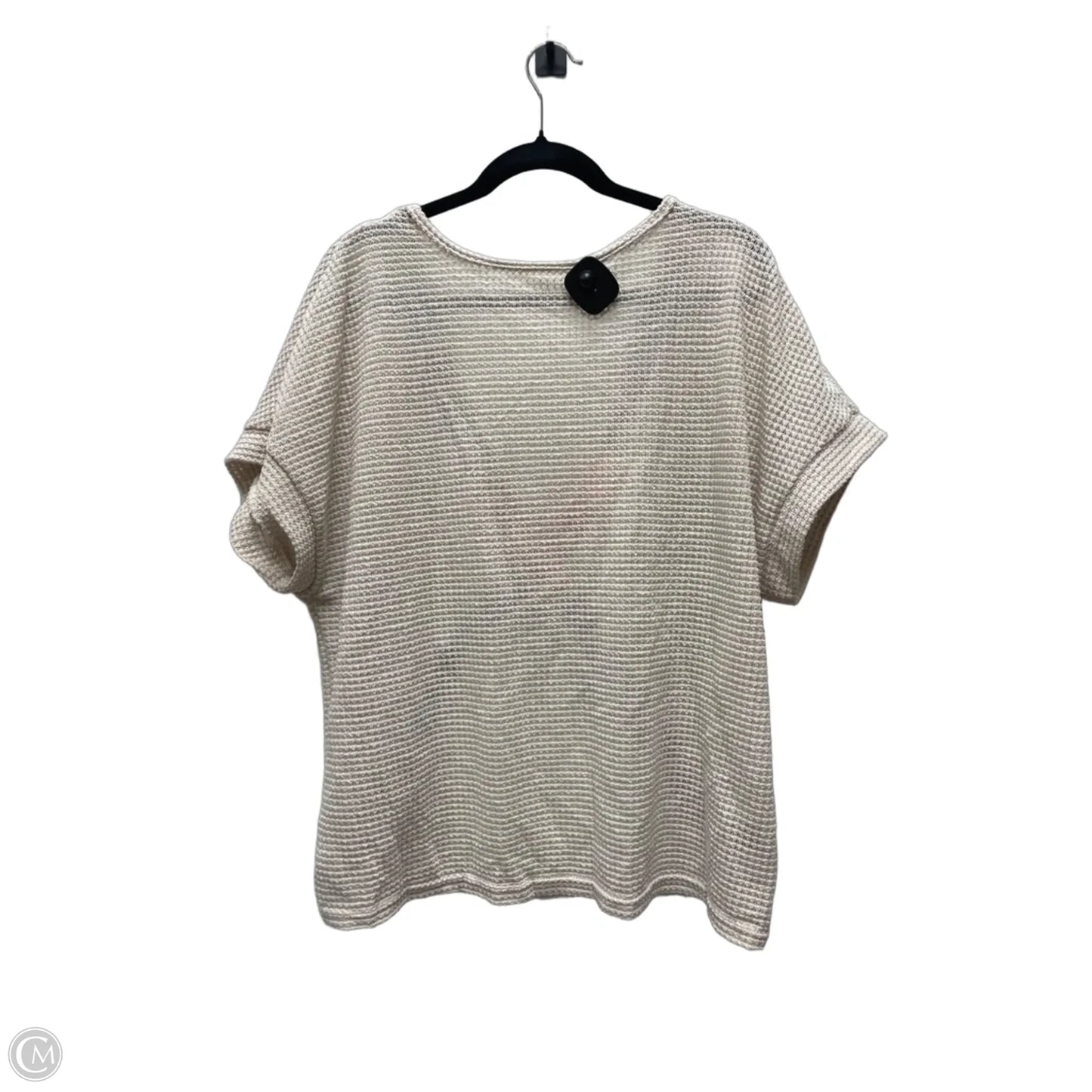 Top Short Sleeve By Shein In Beige, Size: Xl