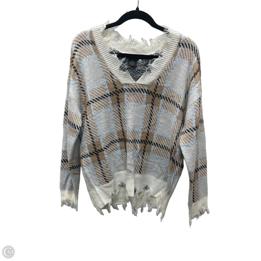 Sweater By Clothes Mentor In Plaid Pattern, Size: 1x
