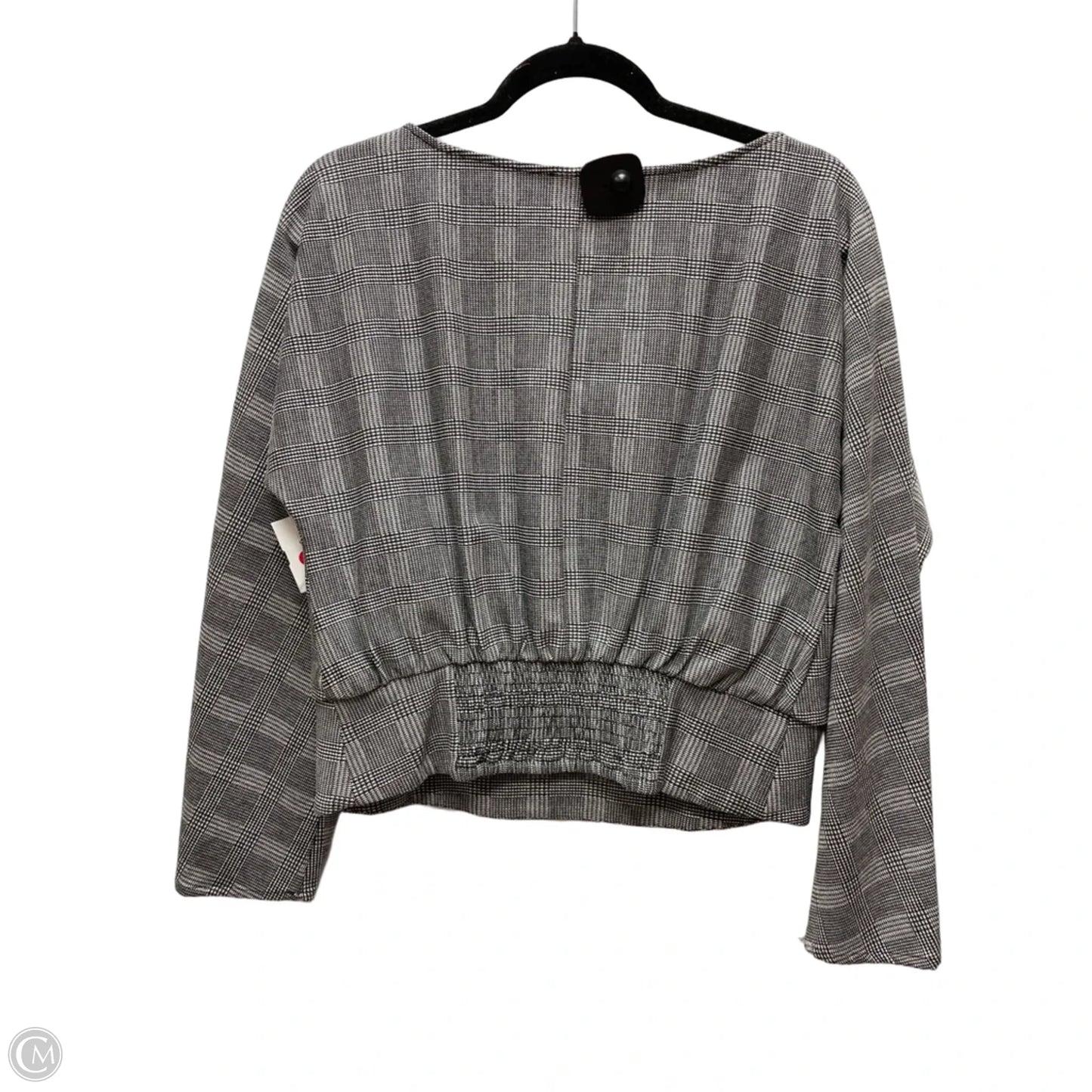 Top Long Sleeve By Express In Plaid Pattern, Size: M