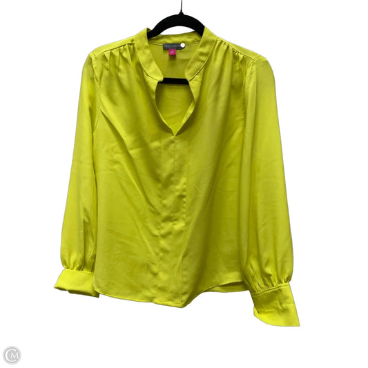 Blouse Long Sleeve By Vince Camuto In Yellow, Size: S
