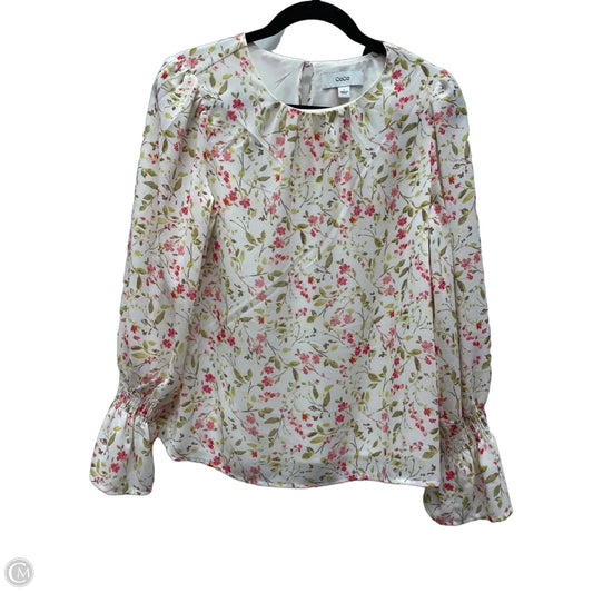 Top Long Sleeve By Cece In Floral Print, Size: S