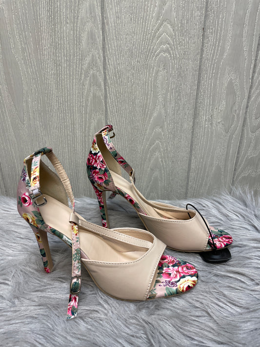 Sandals Heels Stiletto By Clothes Mentor In Floral Print, Size: 9