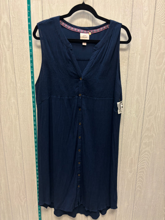 Navy Dress Casual Short Knox Rose, Size 1x