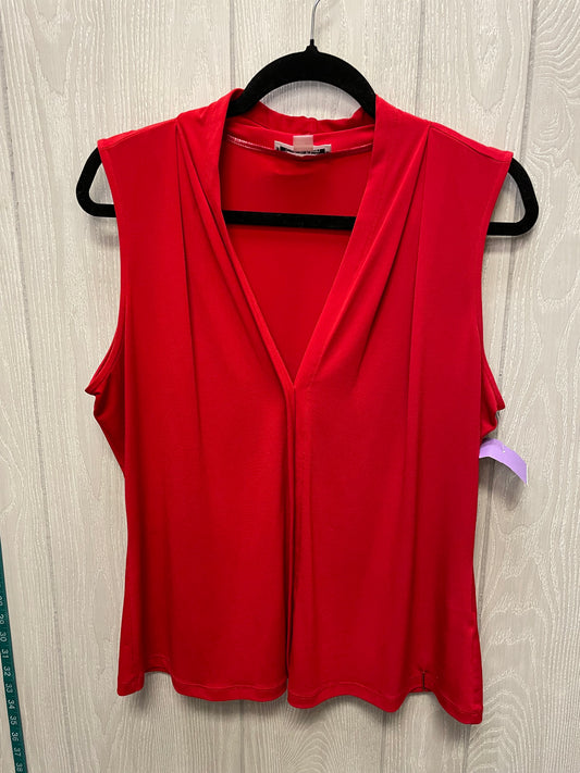 Top Sleeveless By Calvin Klein In Red, Size: L