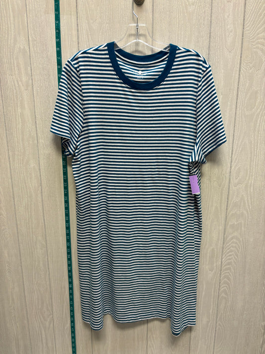 Striped Pattern Dress Casual Short Time And Tru, Size 1x