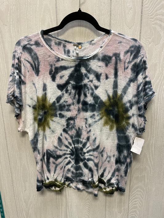 Top Short Sleeve By Young Fabulous & Broke In Tie Dye Print, Size: Xs