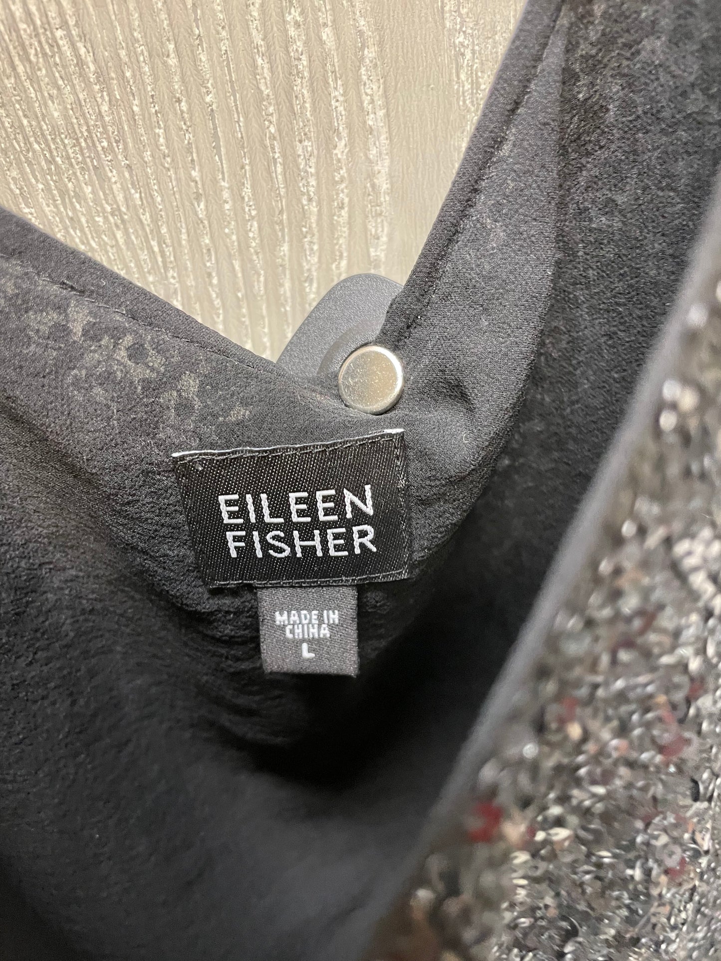 Top Sleeveless By Eileen Fisher In Black, Size: L