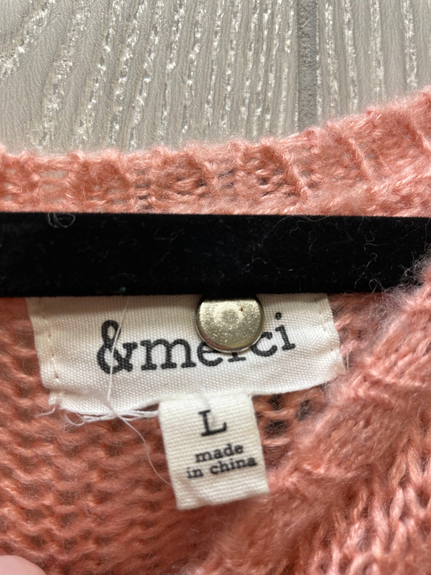 Sweater By Clothes Mentor In Pink, Size: L