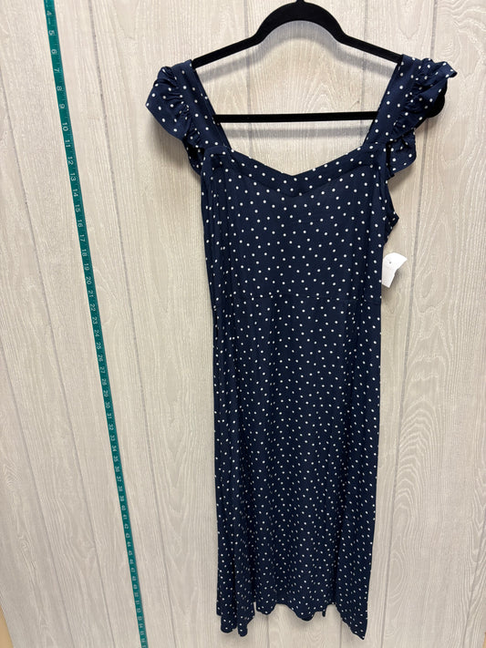 Dress Casual Midi By Loft In Polkadot Pattern, Size: S